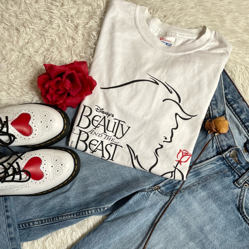 Vintage Hanes Disney Beauty And The Beast Graphic… - image 6